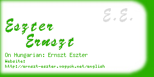 eszter ernszt business card